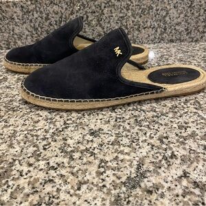 Women’s Michael Kors suede/espadrille flat slides size 8.5